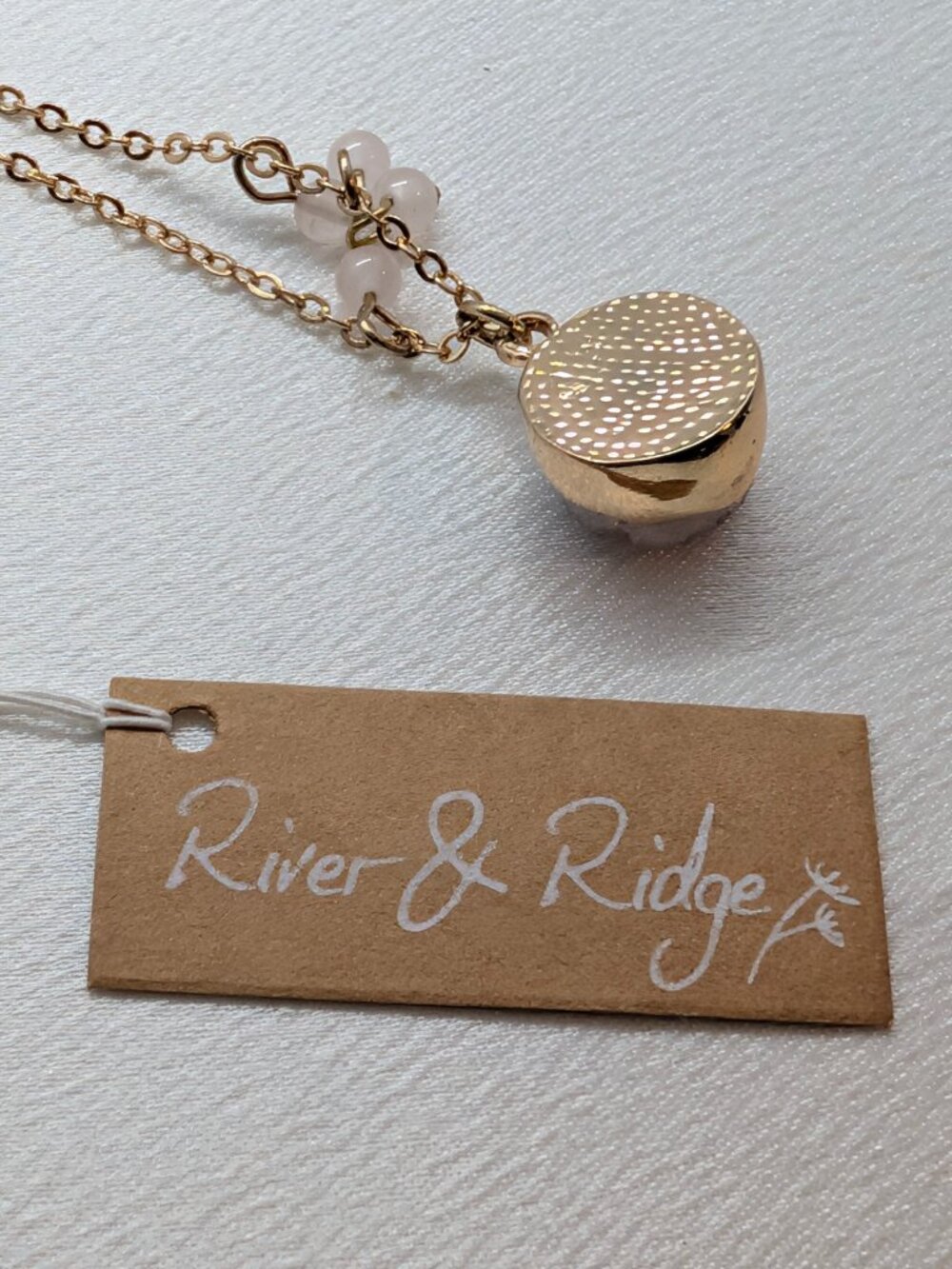NWT pink quartz necklace by River & Ridge - Picture 5 of 14